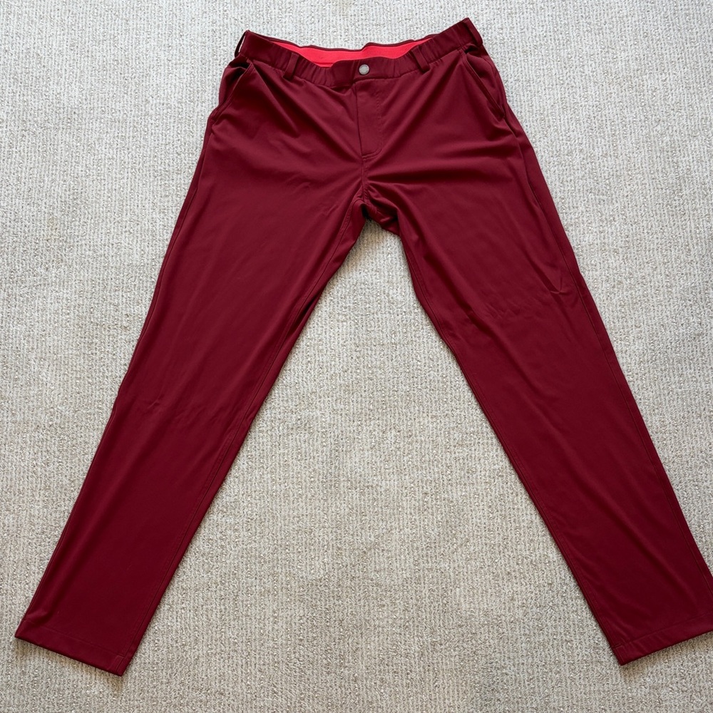 Men's Redvanly Classic Maroon Chinos Great for Golf or Business Casual Wear
